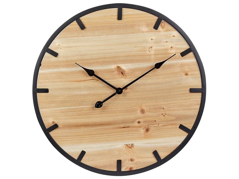 Horloge murale ⌀ 60 cm bois clair CABORCA_848439