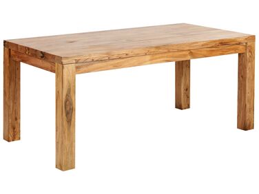 Jedálenský stôl zo svetlého akáciového dreva 180 x 90 cm TESA