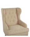 Fabric Wingback Chair Beige ALTA_762038