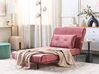 Conjunto de sofás-cama com 3 lugares em veludo rosa VESTFOLD_851633