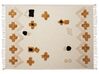 Decke Baumwolle beige / senfgelb 130 x 180 cm abstraktes Muster ADONI_829236