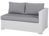 Lounge Set Rattan Weiss 8-Sitzer modular Auflagen grau XXL_705598