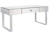 Mirrored Coffee Table with Drawer Silver NESLE_850832