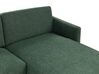 Left Hand 2 Seater Fabric Corner Sofa Dark Green BREDA_895020