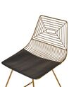 Conjunto de 2 sillas de metal dorado/negro BEATTY_868391