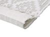 Outdoor Teppich grau / weiß 80 x 150 cm orientalisches Muster Kurzflor TABIAT_852859