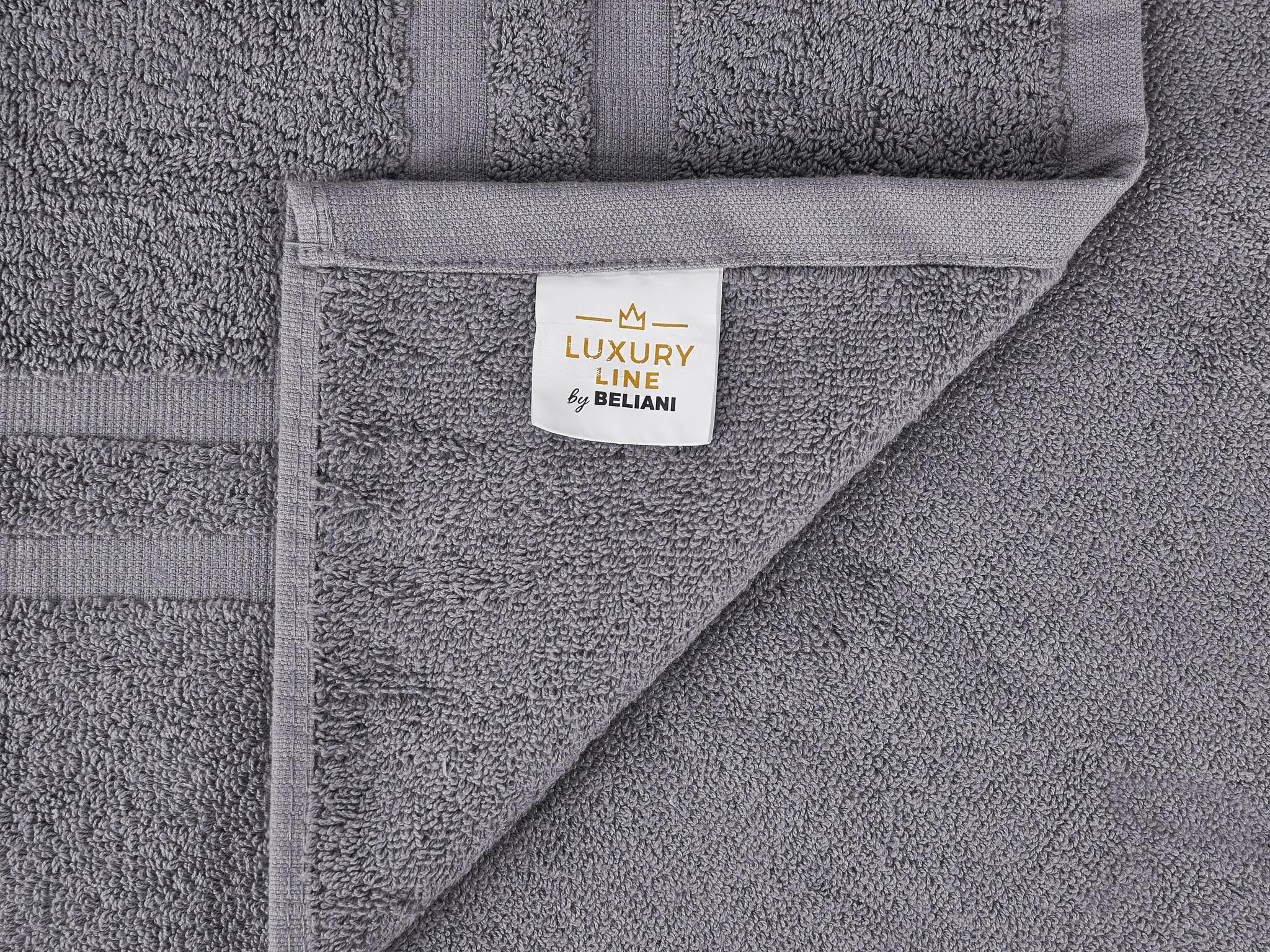 Conjunto de 9 toallas de algodón gris claro AREORA_794061