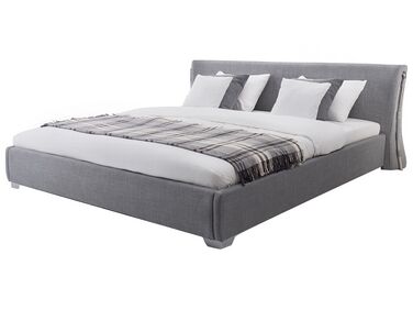 Fabric EU Super King Size Bed Grey PARIS