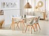 Mesa de jantar extensível 140/180 x 90 cm em branco e madeira clara SOLA_808722