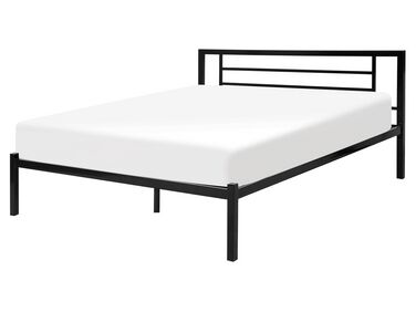 Kovová černá postel s rámem CUSSET 160 x 200 cm