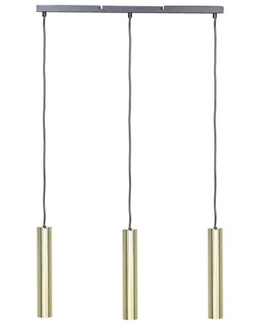3 Light Pendant Lamp Brass BROSNA