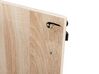 Szafka biurowa dwudrzwiowa z półką jasne drewno z czarnym ZEHNA_885501