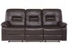 3 Seater Faux Leather Manual Recliner Sofa Brown BERGEN_911070