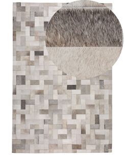 Matto nahka beige/harmaa 140 x 200 cm KORFEZ