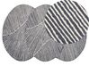 Oválný vlněný koberec 140 x 200 cm bílý/grafitově šedý ZABOL_866792