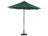 Parasol de jardin en bois avec toile verte ⌀ 270 cm TOSCANA _735586