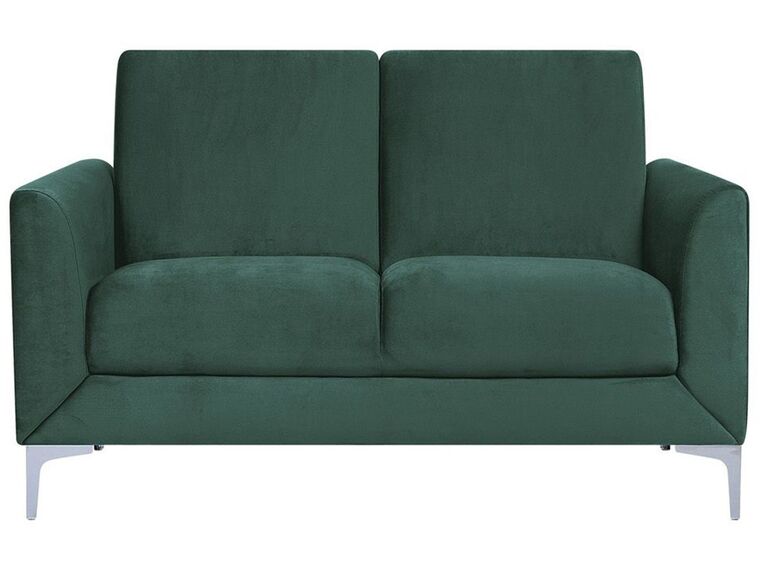 Sofa 2-osobowa welurowa zielona FENES_730344