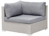 Lounge Set Rattan hellgrau 4-Sitzer rechtsseitig modular Auflagen grau SANO II_833486