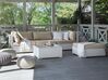 Lounge Set Rattan weiß 4-Sitzer modular Auflagen sandbeige SANO II_741327