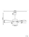 Plafondventilator met lamp wit/lichthout LOGAN_861534
