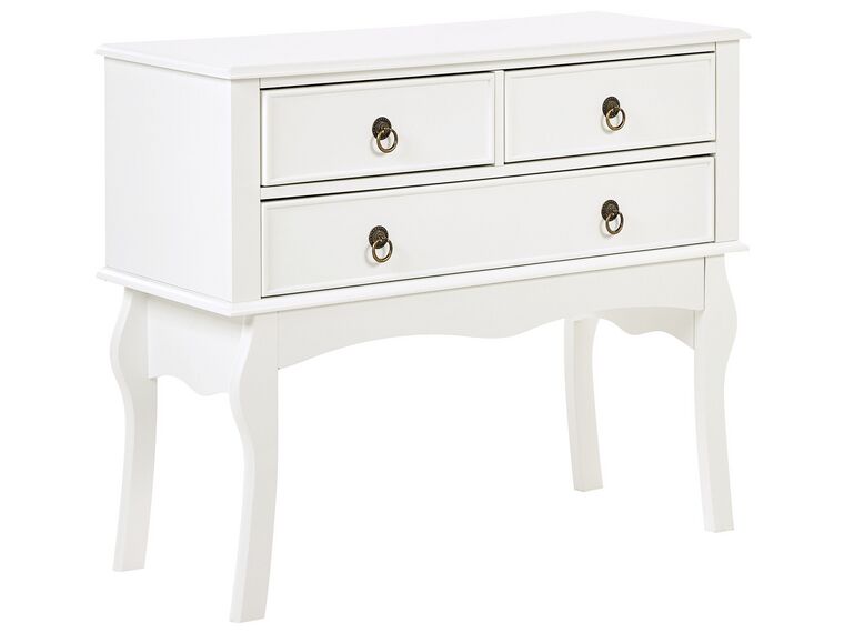 3 Drawer Console Table White LAMAR_840565