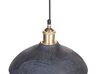 Závesná lampa s 2 tienidlami z mangového dreva čierna CHEYYAR_867671