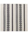 Teppich Wolle beige / grau 200 x 200 cm geometrisches Muster Kurzflor DAVUTLAR_848506