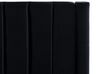 Cama de casal de água com arrumação em veludo preto 180 x 200 cm NOYERS_915023