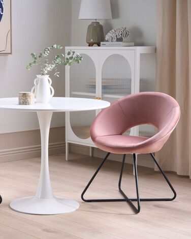 Velvet Accent Chair Pink RACHEL