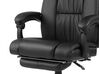 Reclining Faux Leather Executive Chair Black LUXURY_739426