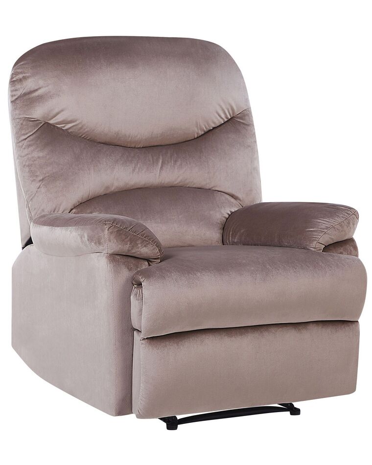 Velvet Recliner Chair Taupe ESLOV_779799