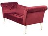 Chaise longue velluto rosso scuro NANTILLY_858427