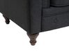 3-Sitzer Sofa graphitgrau / dunkelbraun CHESTERFIELD_719480