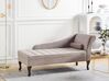 Right Hand Velvet Chaise Lounge with Storage Taupe PESSAC_881729