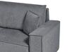 Canapé d'angle à droite en tissu gris foncé avec rangement KARILA_886056
