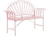 Balkonset rosa Metall Bank mit Beistelltisch CAVINIA_774646