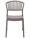Set of 4 Plastic Dining Chairs Taupe GELA_825383