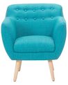 Fauteuil de salon fauteuil en tissu bleu turquoise MELBY_677090