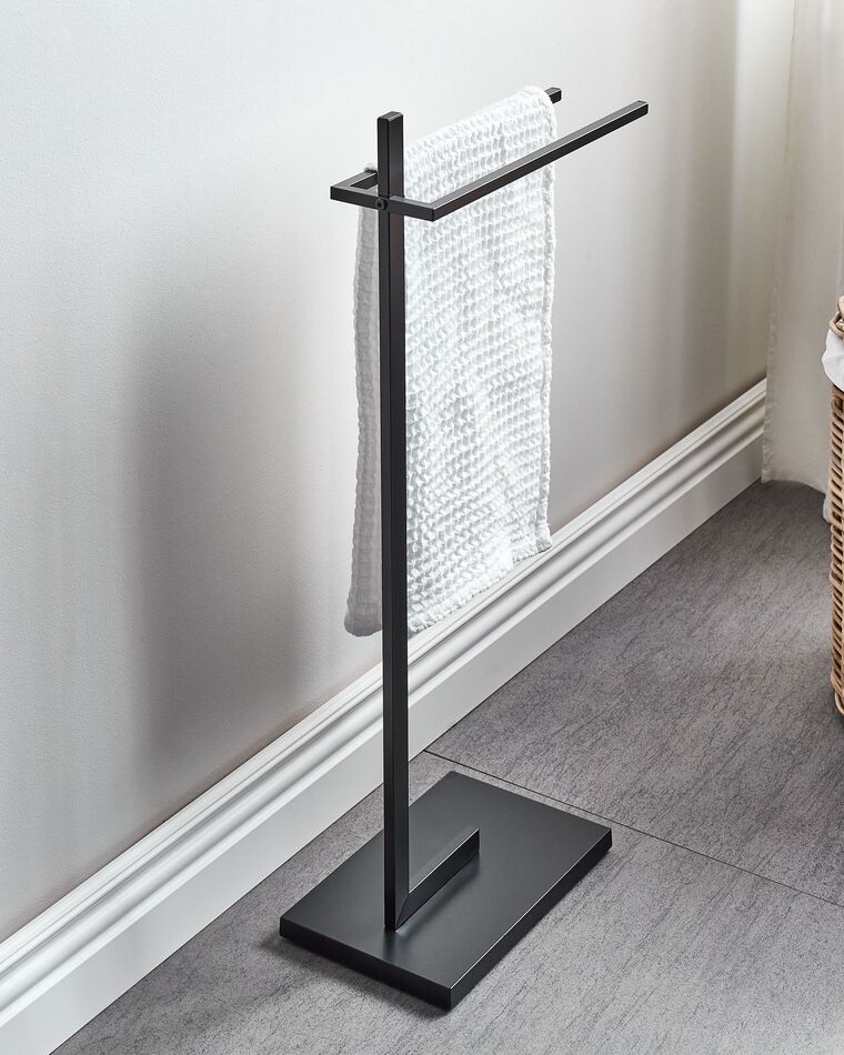 Porte-serviette Autoportant 3 Barres Avec étagère - Dim. 51L X 31l X