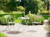 Salon de jardin bistrot table et 2 chaises en acier blanc FIORI_804825