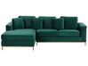 Right Hand Velvet Corner Sofa Emerald Green OSLO_747216