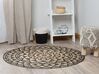 Okrúhly jutový koberec ⌀ 120 cm béžová/čierna ALAKIR_840679