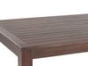 Conjunto de jardín mesa y 2 bancos madera oscura TUSCANIA_812752