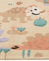 Dywan dziecięcy bawełniany w zwierzęcy wzór 80 x 150 cm wielokolorowy STABAT_866526