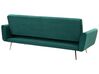 Sofa rozkładana welurowa zielona EINA_759926