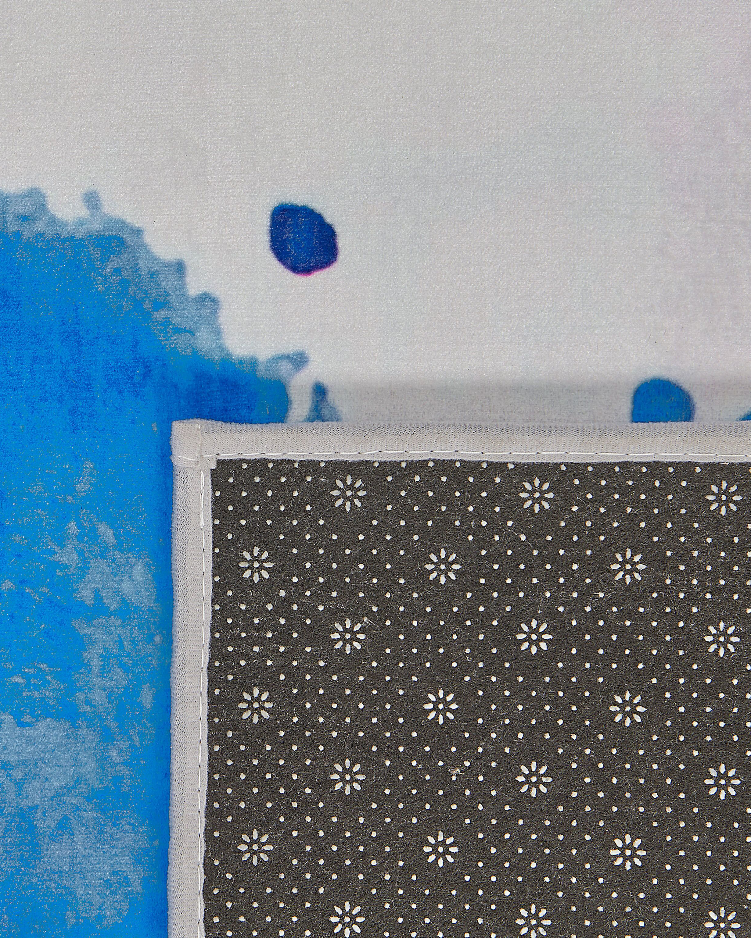 Tapis avec tache encre bleu 80 x 150 cm ODALAR_755376