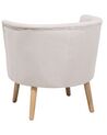Fabric Tub Chair Off-White ODENZEN_710476