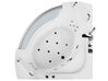 Whirlpool-Badewanne weiß Eckmodell mit LED 201 x 150 cm MANGLE_801068