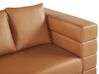 3 Seater Faux Leather Sofa Brown GRANNA_819110