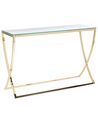 Glass Top Console Table Gold RINGGOLD_895881
